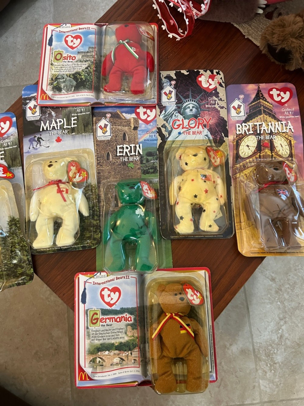 Ty Vintage International Bears Collectible Toy Pack Bundle NIB Y2K